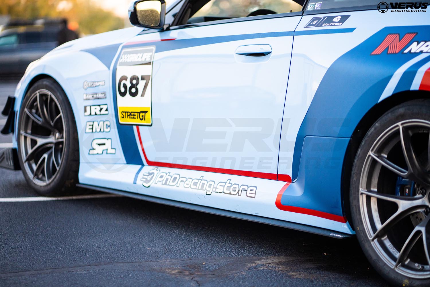 Verus BMW G87 M2 Carbon Polyweave Side Splitter Kit