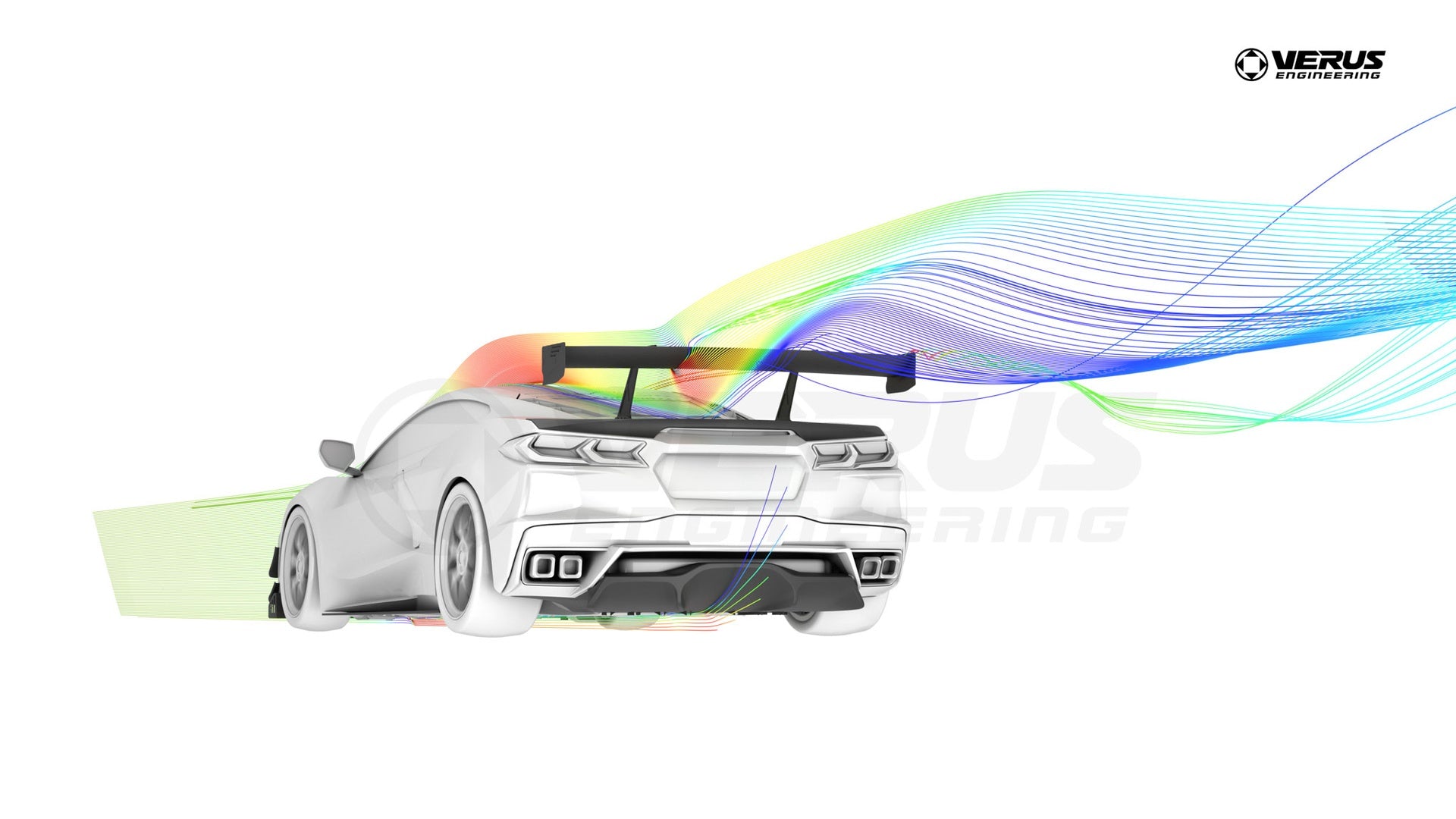 Verus C8 Stingray Swan Neck UCW Rear Wing Kit