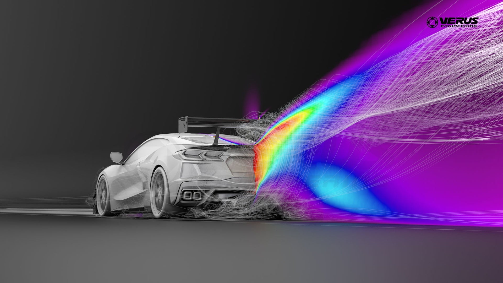 Verus C8 Stingray Swan Neck V1X Rear Wing Kit